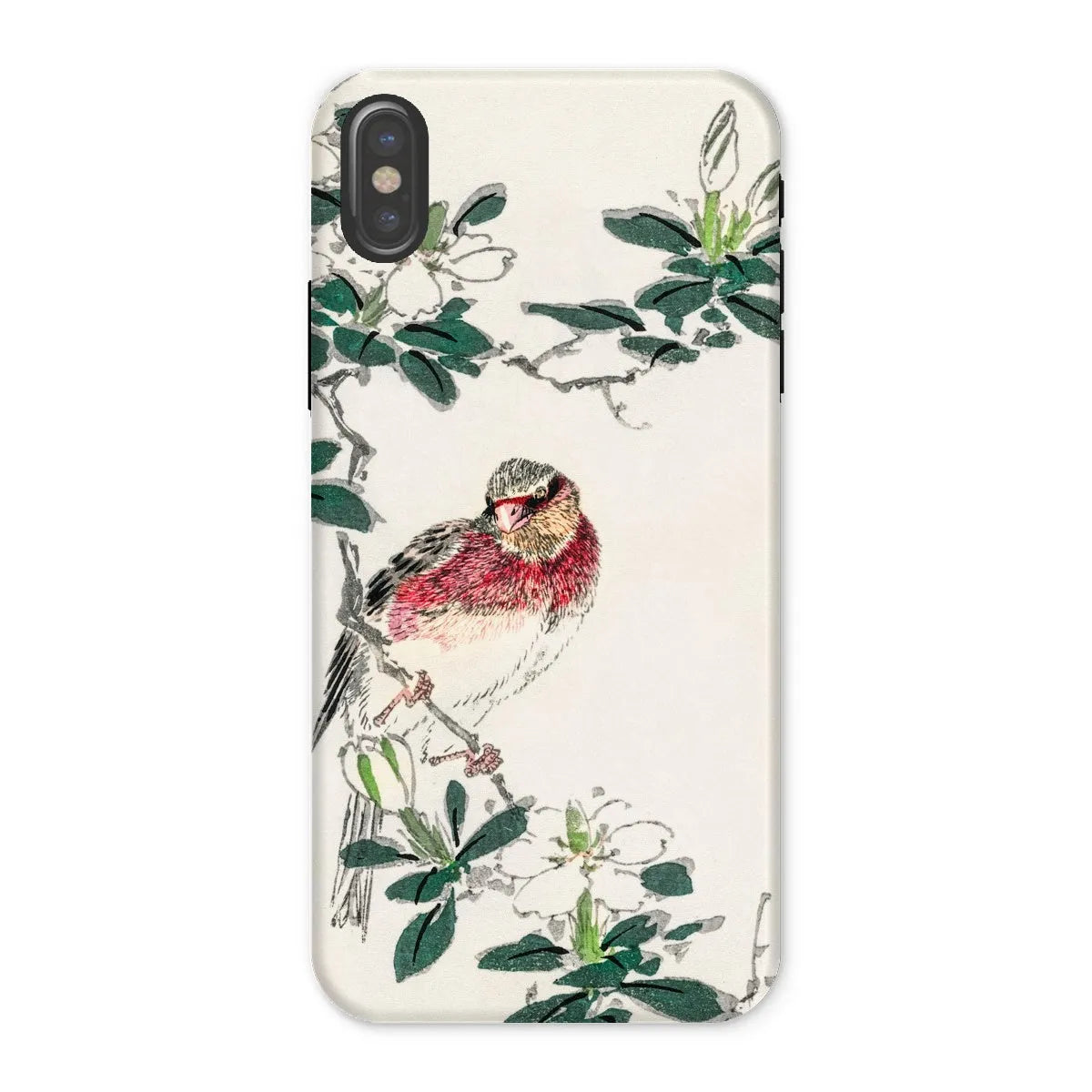 Japanese Rosefinch Bird Art Phone Case - Numata Kashu - Iphone x / Matte - Mobile Phone Cases - Aesthetic Art