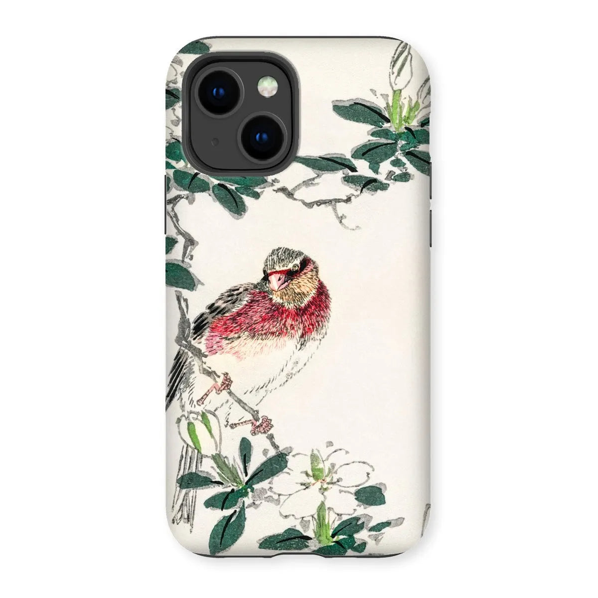 Japanese Rosefinch Bird Art Phone Case - Numata Kashu - Iphone 14 / Matte - Mobile Phone Cases - Aesthetic Art