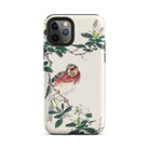 Japanese Rosefinch - Numata Kashu Iphone Case, 11 Pro / Matte, Bird Floral Design Phone Case