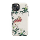 Japanese Rosefinch Numata Kashu Iphone Case, 14 Plus / Matte, Bird Floral Design Phone Case