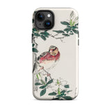 Japanese Rosefinch - Numata Kashu Iphone Case, 15 Plus / Matte, Phone Case Bird Floral Design