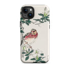 Japanese Rosefinch - Numata Kashu Iphone Case, 15 Plus / Tough Phone, Phone Case Bird Floral Design