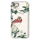 Japanese Rosefinch Numata Kashu Iphone Case, 8 / Matte, Phone Case Delicate Illustration Red Breasted Bird Perched Among