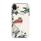 Japanese Rosefinch Numata Kashu Iphone Case, Xr / Matte, Phone Case Colorful Bird Perched Among Green Leaves