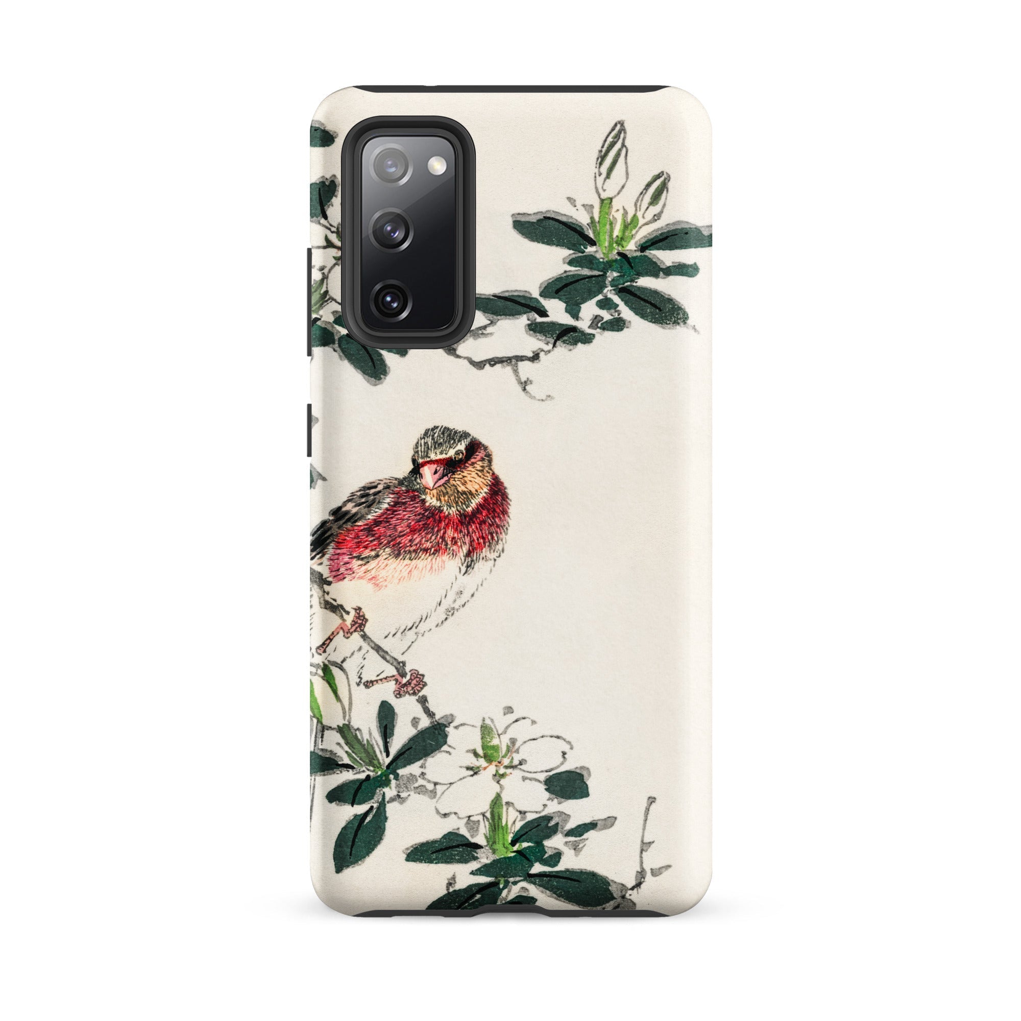 Japanese Rosefinch Numata Kashu Samsung Case, Galaxy S20 Fe / Matte, White Phone Case Traditional Chinese Painting Bird Branch