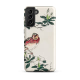 Japanese Rosefinch - Numata Kashu Samsung Case, Galaxy S21 Plus / Matte, White Phone Case Bird Floral Design