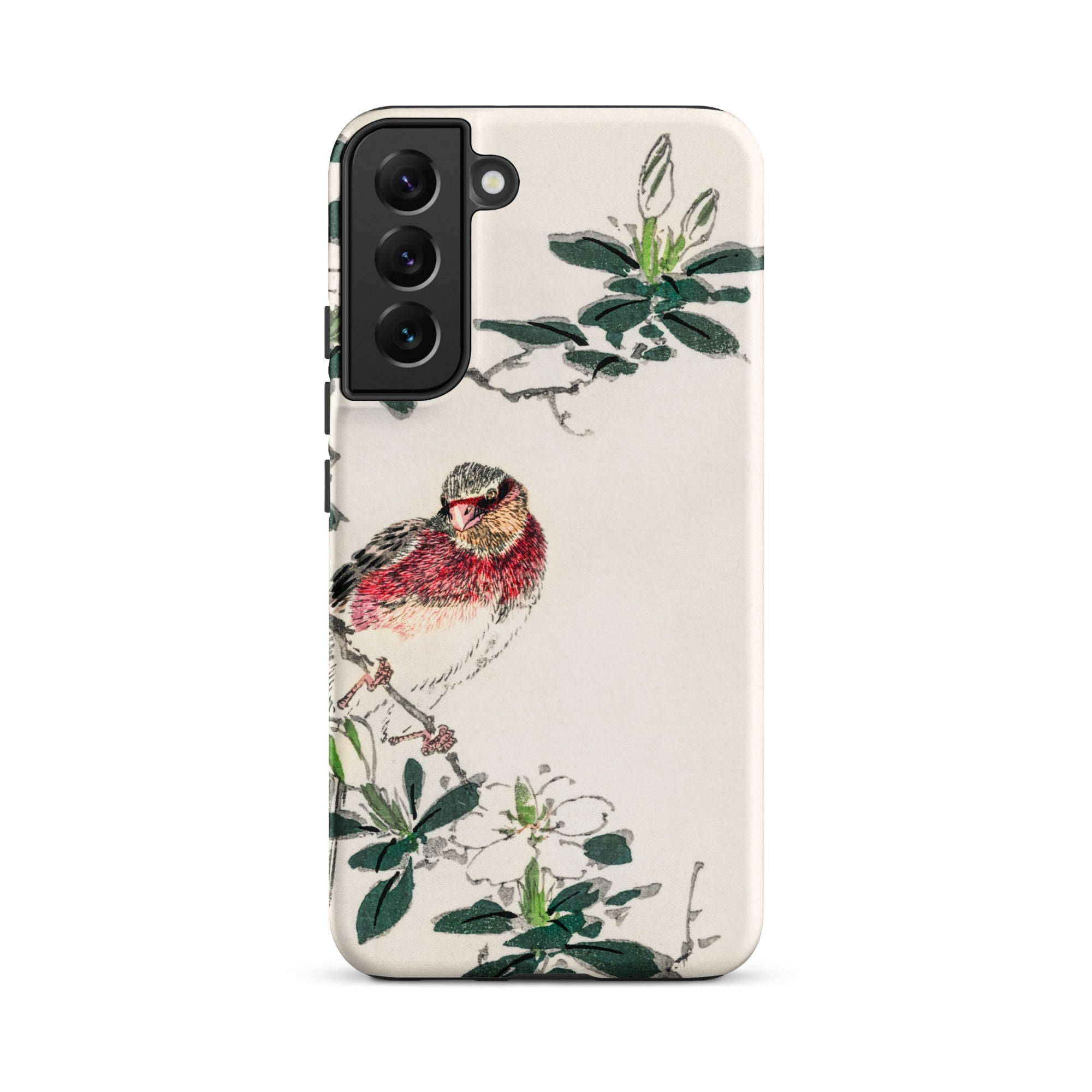 Japanese Rosefinch Numata Kashu Samsung Case, Galaxy S22 Plus / Matte, Phone Case Artistic Bird Floral Design