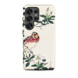Japanese Rosefinch - Numata Kashu Samsung Case, Galaxy S25 Ultra / Matte, Smartphone Case Bird Floral Design
