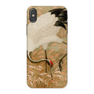 Japanese Sarus Crane G.a. Audsley Iphone Case, x / Matte, Phone Case Traditional Japanese Style Crane Painting Muted Earth