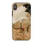 Japanese Sarus Crane G.a. Audsley Iphone Case, Xs / Matte, Elegant White Crane Red Crown Tall Grass
