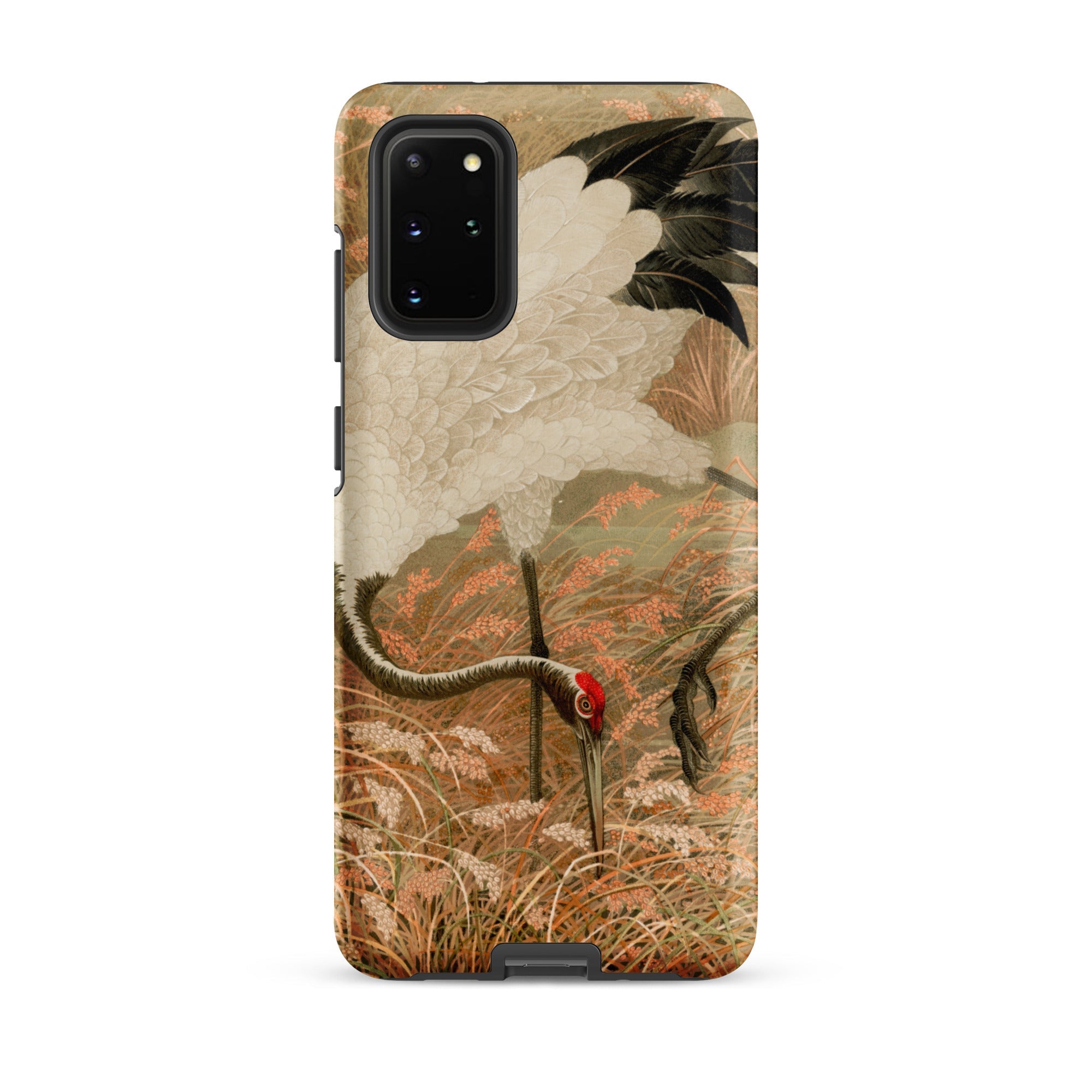 Japanese Sarus Crane G.a. Audsley Samsung Case, Galaxy S20 Plus / Matte, Smartphone Case Traditional Painting Crane Natural Landscape