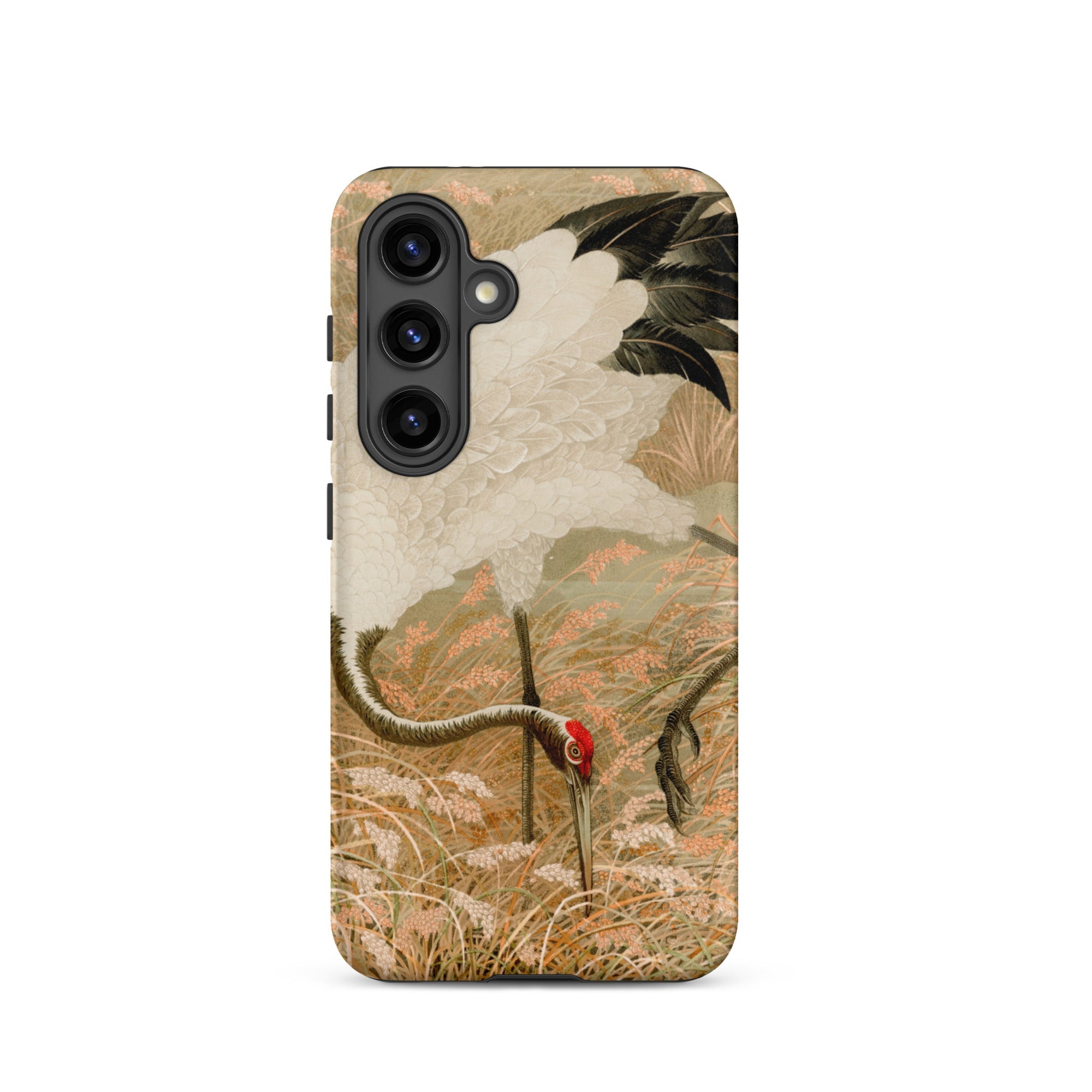 Japanese Sarus Crane G.a. Audsley Samsung Case, Galaxy S24 / Matte, Phone Case Painted Crane Field