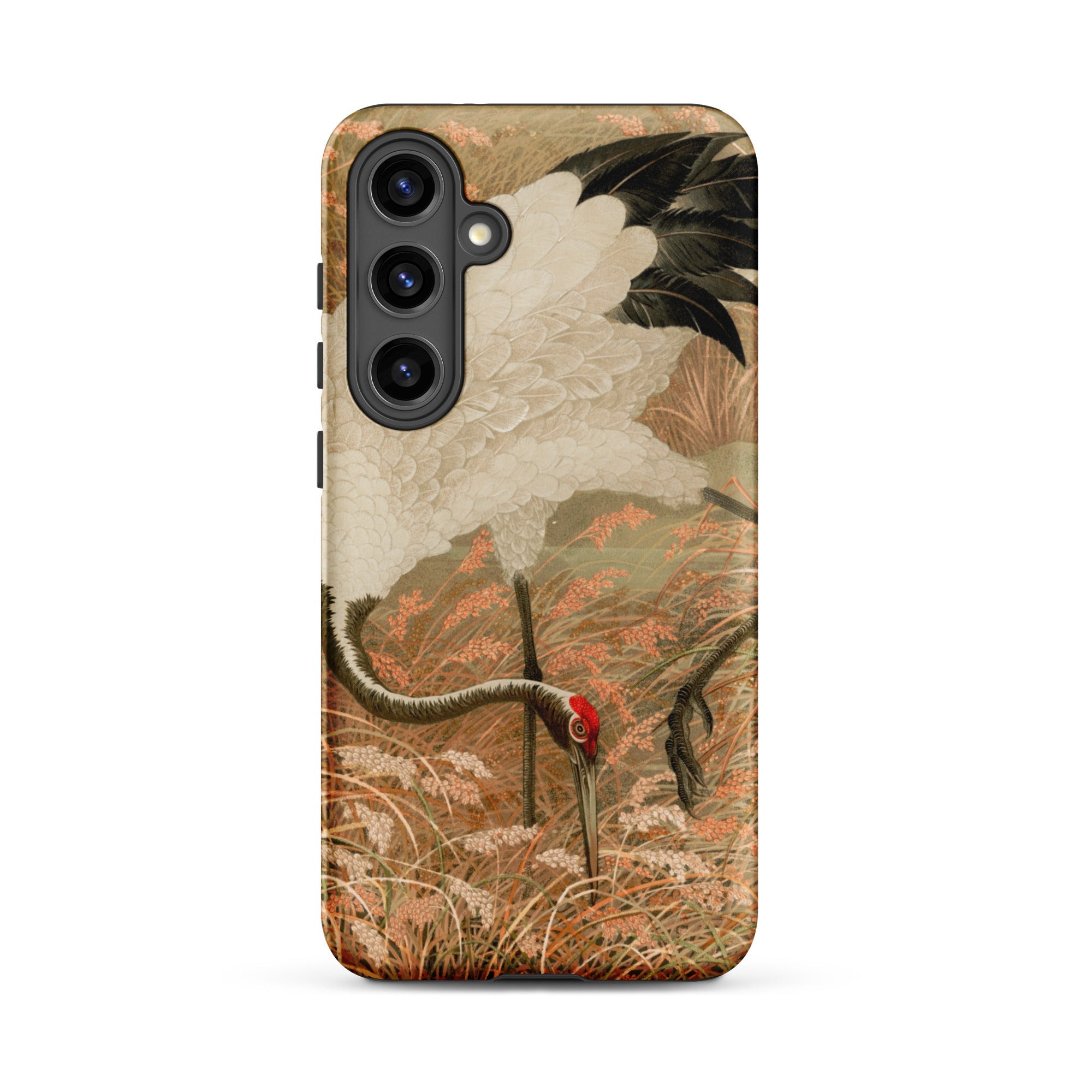 Japanese Sarus Crane G.a. Audsley Samsung Case, Galaxy S24 Plus / Matte, Smartphone Case Crane Illustration