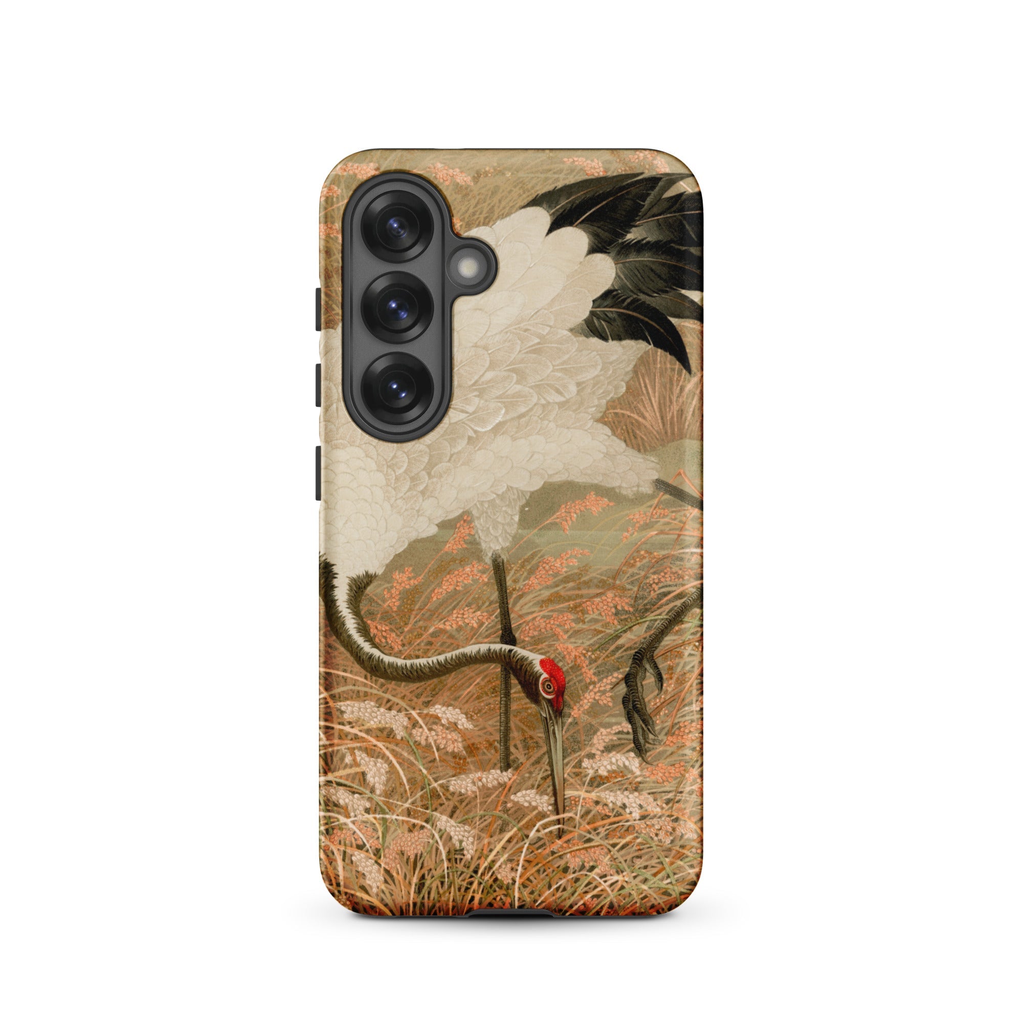 Japanese Sarus Crane G.a. Audsley Samsung Case, Galaxy S25 / Matte, Smartphone Case White Crane Design