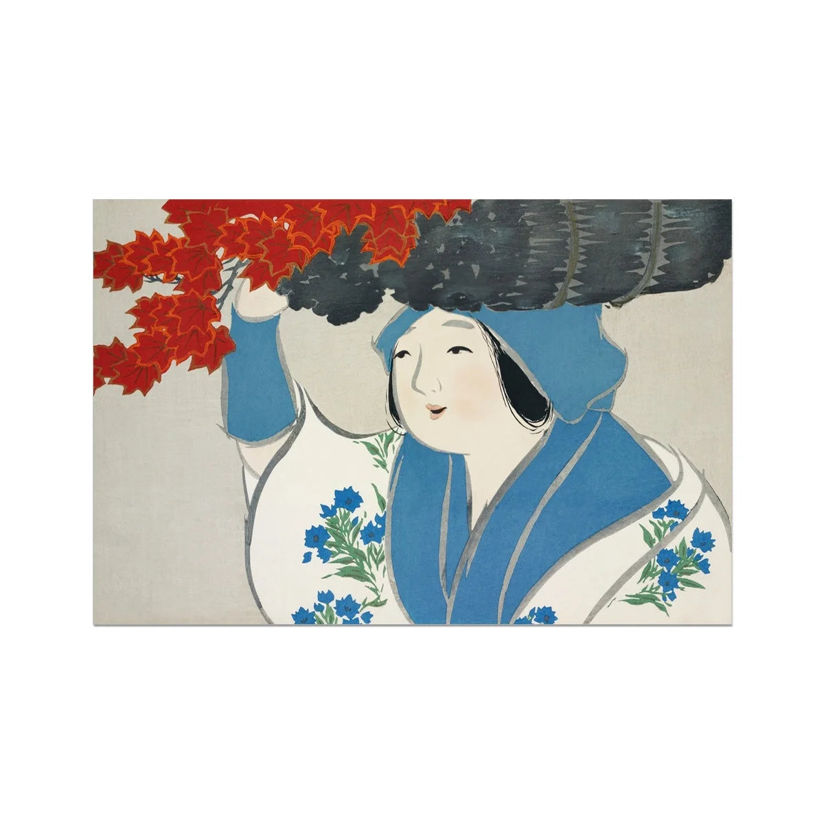 Woman from Momoyogusa - Kamisaka Sekka Meiji Art Print 36’’x24’’ Posters Prints & Visual Artwork