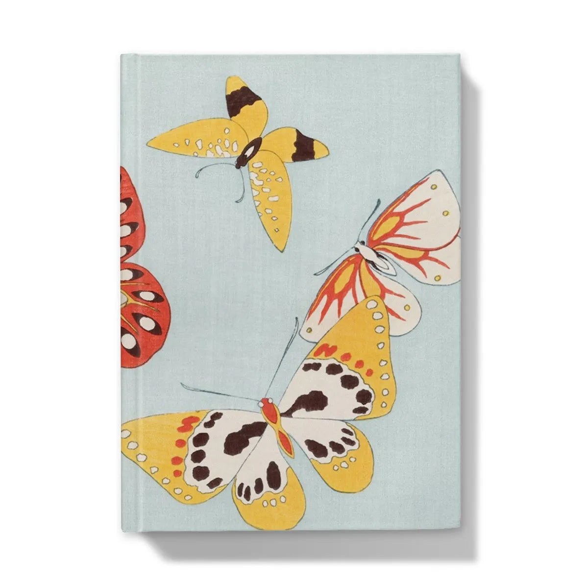 Japanese Summer Colors Butterflies By Kamisaka Sekka Hardback Journal - 5’x7’ / Lined - Notebooks & Notepads