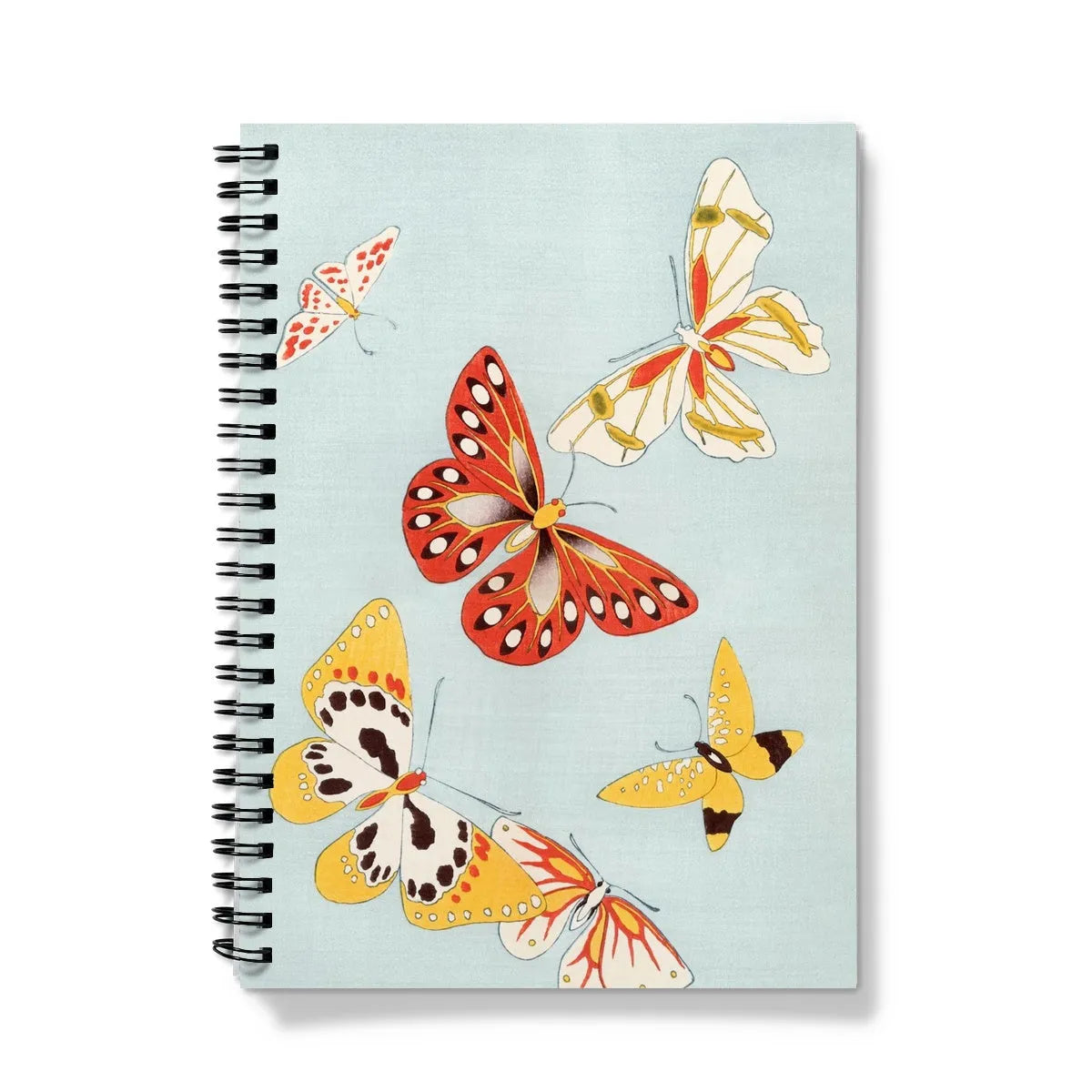 Japanese Summer Colors Butterflies By Kamisaka Sekka Notebook - A5 / Graph - Notebooks & Notepads - Aesthetic Art