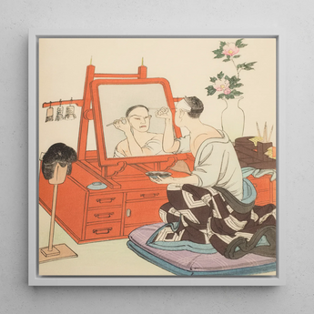 Japanese Theater Scene - Hasegawa Takejiro Art Print / Canvas, 12x12’’ / 31x31cm / White Frame, Posters Prints & Visual Artwork, Toby Leon
