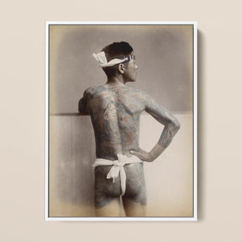 Japanese Wabori Tattoo - S. Ogawa Fine Art Print / Canvas, 12x16’’ / 31x41cm / White Frame, Posters Prints & Visual Artwork, Toby Leon