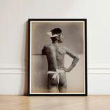 Japanese Wabori Tattoo - S. Ogawa Fine Art Print / Canvas Black-framed Photographic Sepia-toned Portrait Tattooed Man Traditional, Eternal