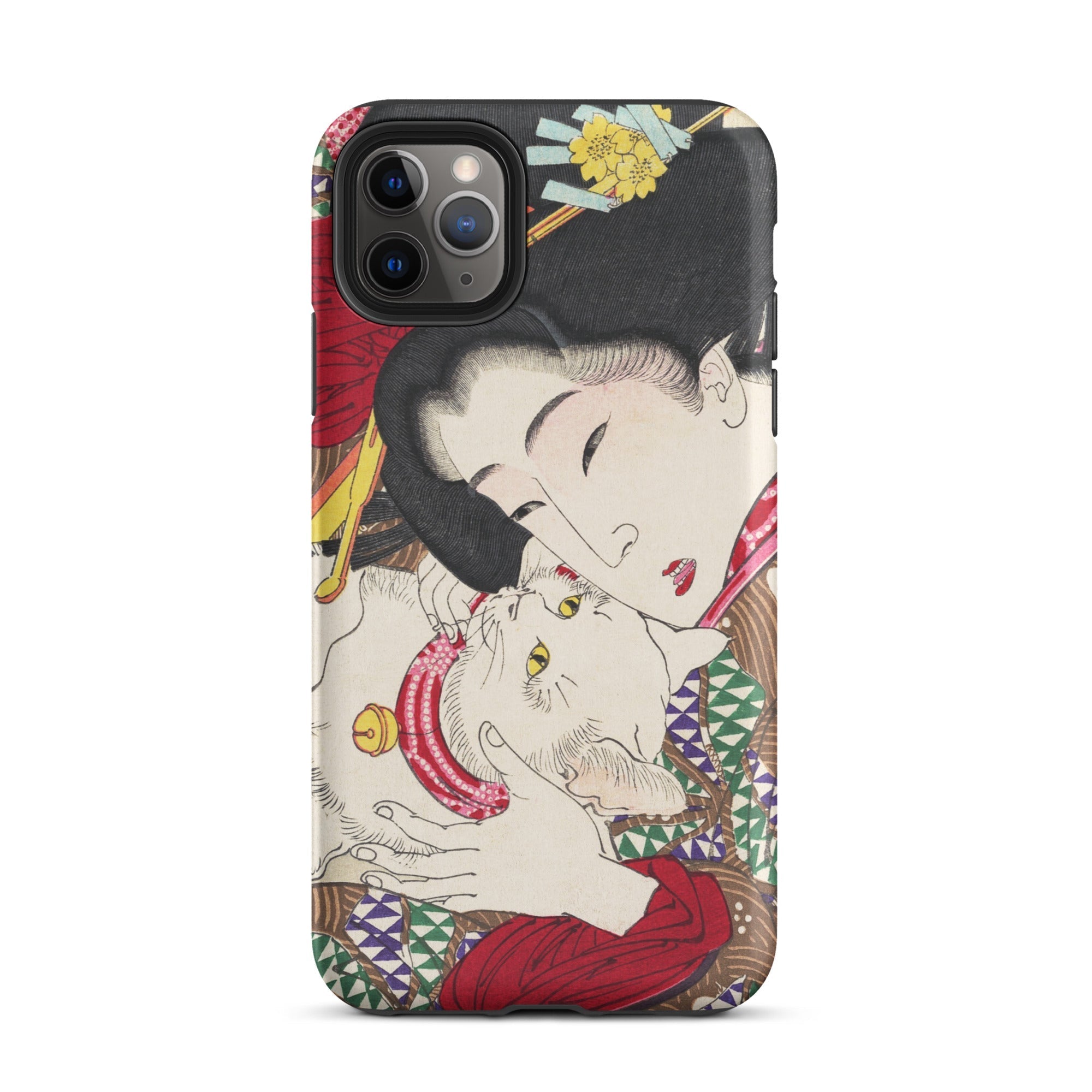 Japanese Woman and Cat Tsukioka Yoshitoshi Iphone Case, 11 Pro Max / Matte, Phone Case Japanese Art