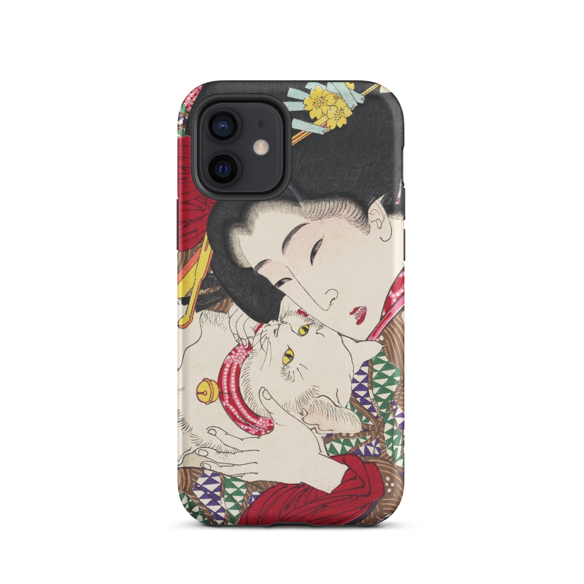 Japanese Woman and Cat Tsukioka Yoshitoshi Iphone Case, 12 / Matte, Phone Case Woman Cat Design