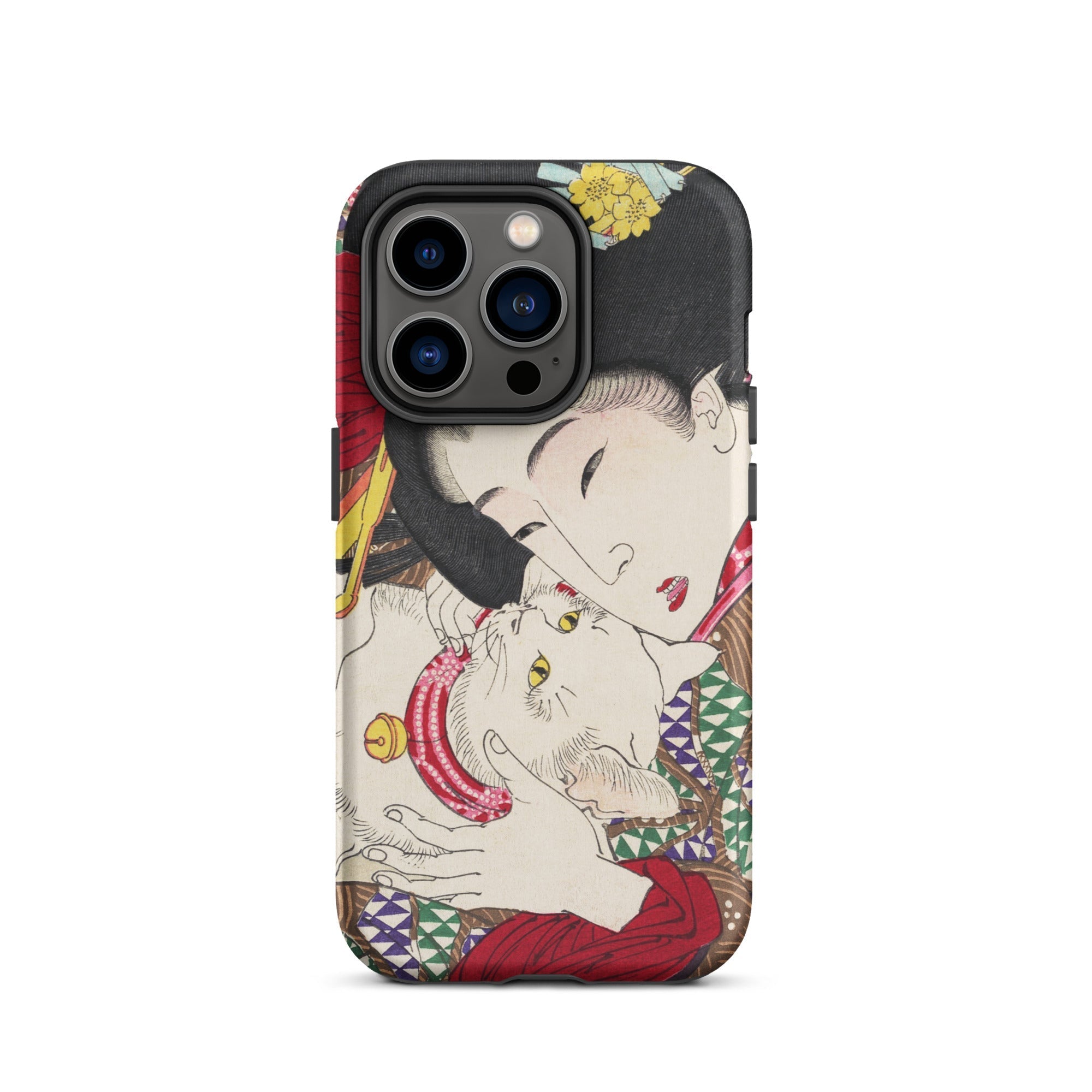 Japanese Woman and Cat Tsukioka Yoshitoshi Iphone Case, 14 Pro / Matte, Phone Case Japanese Art