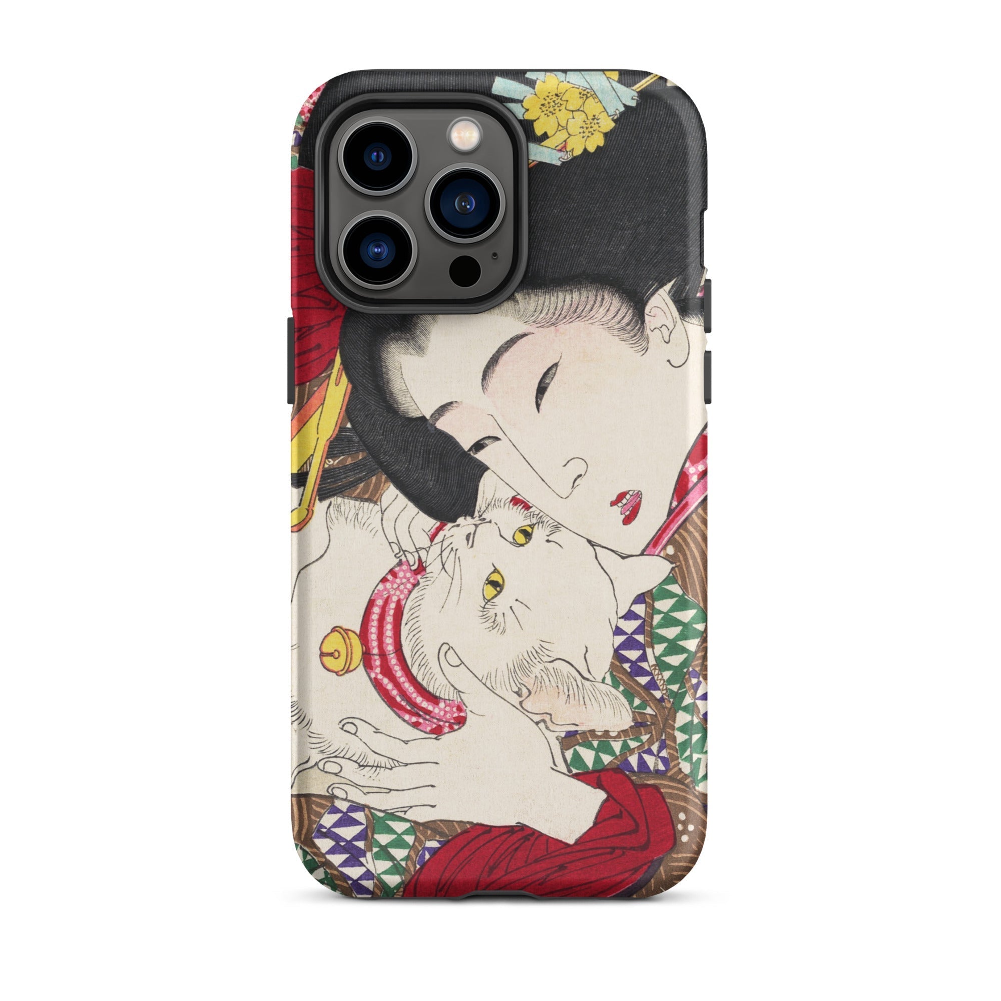 Japanese Woman and Cat Tsukioka Yoshitoshi Iphone Case, 14 Pro Max / Matte, Iphone Case Japanese Art