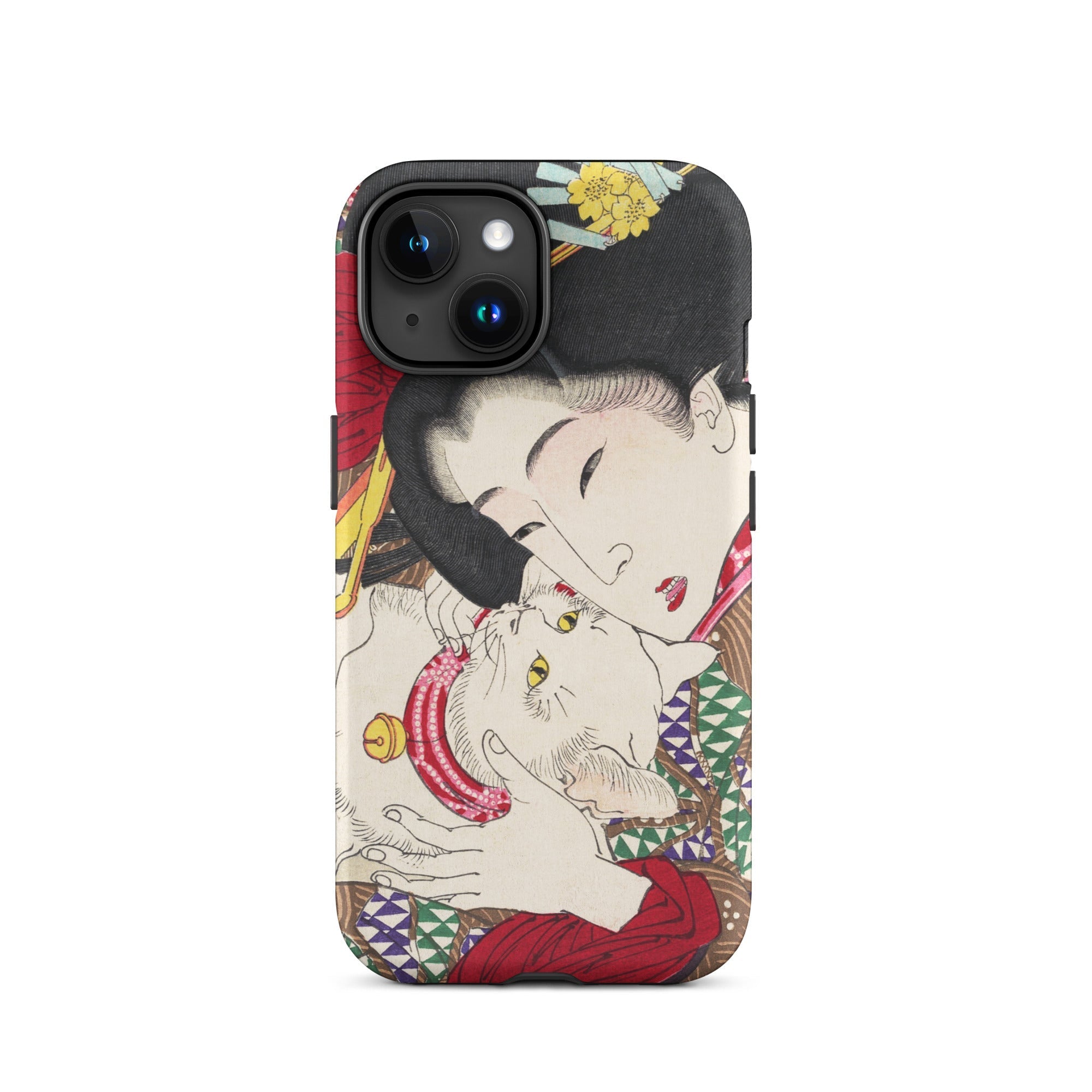 Japanese Woman and Cat Tsukioka Yoshitoshi Iphone Case, 15 / Matte, Phone Case Japanese Art