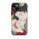Japanese Woman and Cat Tsukioka Yoshitoshi Iphone Case, 15 Plus / Matte, Artistic Phone Case