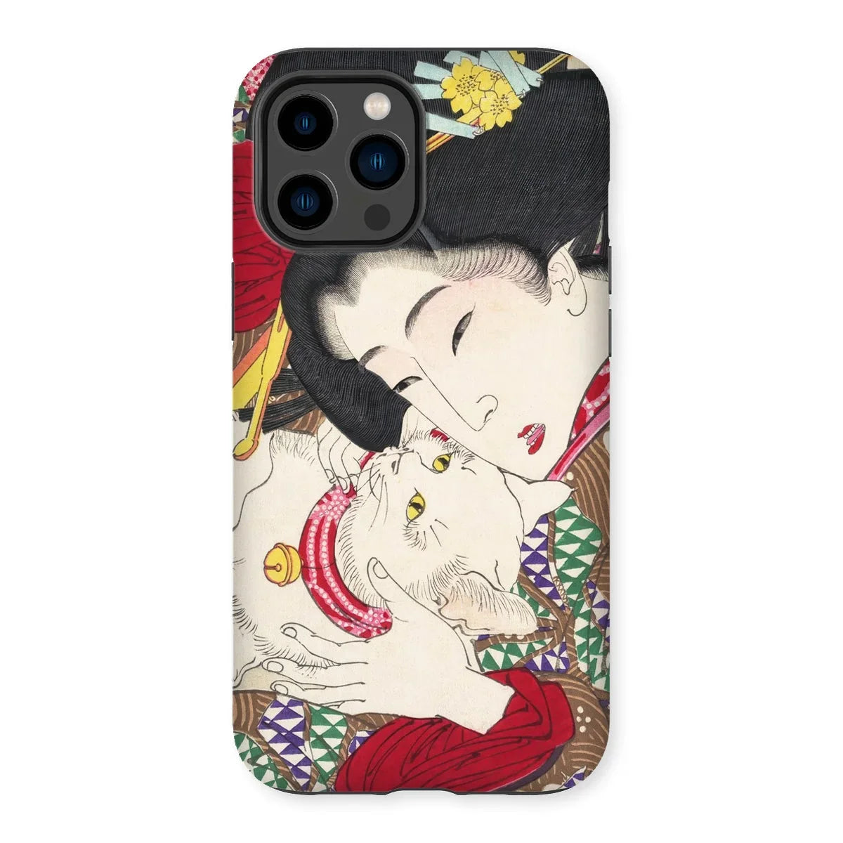 Japanese Woman and Cat - Tsukioka Yoshitoshi Iphone Case - 14 Pro Max / Matte