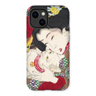 Japanese Woman and Cat - Tsukioka Yoshitoshi Iphone Case 14 Plus / Matte Mobile Phone Cases