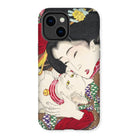 Japanese Woman and Cat - Tsukioka Yoshitoshi Iphone Case - 14 Plus / Matte