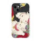 Japanese Woman and Cat - Tsukioka Yoshitoshi Iphone Case - 13 Mini / Matte