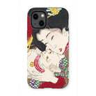 Japanese Woman and Cat - Tsukioka Yoshitoshi Iphone Case 13 Mini / Matte Mobile Phone Cases