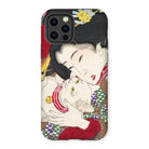 Japanese Woman and Cat - Tsukioka Yoshitoshi Iphone Case 12 Pro / Matte Mobile Phone Cases