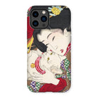 Japanese Woman and Cat - Tsukioka Yoshitoshi Iphone Case 14 Pro Max / Matte Mobile Phone Cases