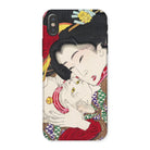 Japanese Woman and Cat Tsukioka Yoshitoshi Iphone Case, x / Matte, Phone Case Traditional Japanese Ukiyo e Artwork Colorful Patterns