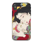 Japanese Woman and Cat Tsukioka Yoshitoshi Iphone Case, Xs / Matte, Phone Case Traditional Japanese Ukiyo e Artwork Romantic Scene
