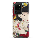 Japanese Woman and Cat - Tsukioka Yoshitoshi Samsung Case, Galaxy S20 Ultra / Matte, Samsung Galaxy S20 Ultra Phone Case Japanese Ukiyo-e