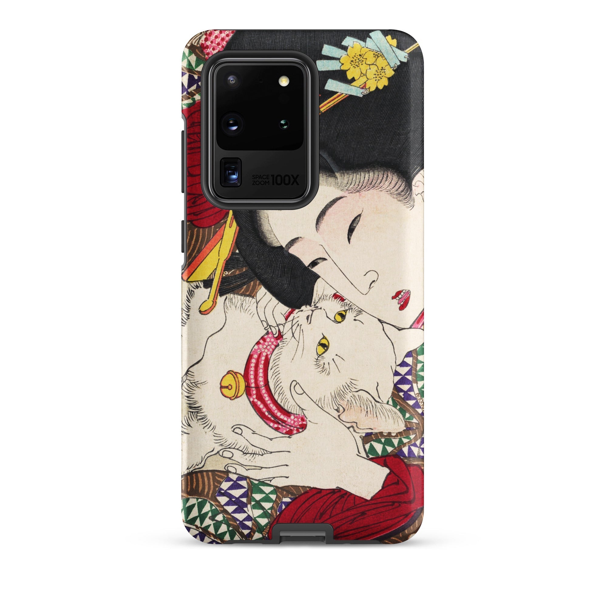 Japanese Woman and Cat Tsukioka Yoshitoshi Samsung Case, Galaxy S20 Ultra / Matte, Samsung Galaxy S20 Ultra Phone Case Japanese Ukiyo e