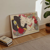 Japanese Woman and Cat - Yoshitoshi Art Print / Canvas, Posters Prints & Visual Artwork, Toby Leon