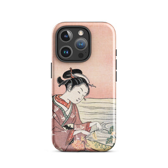 Japanische Frau, die Chrysantheme pflückt - Suzuki Harunobu Iphone Hülle, 16 Pro / Glanz, Handyhüllen, Toby Leon