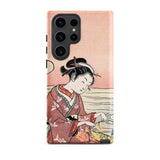 Japanese Woman Picking Chrysanthemum - Suzuki Harunobu Phone Case Samsung Galaxy S23 Ultra / Matte Phone Case Traditional Japanese