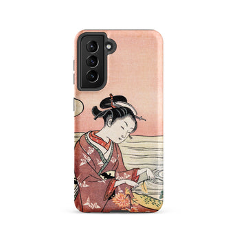 Mujer Japonesa Recogiendo Crisantemo - Funda Samsung de Suzuki Harunobu, Galaxy S21 / Mate, Fundas para Teléfono Móvil, Toby Leon