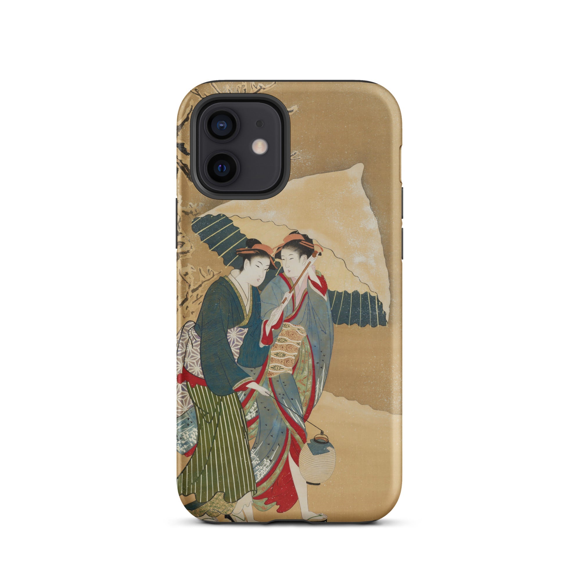 Japanese Women in Snow Shunman Iphone Case, 12 / Matte, Iphone Pro Case Japanese Ukiyo e Woodblock Print