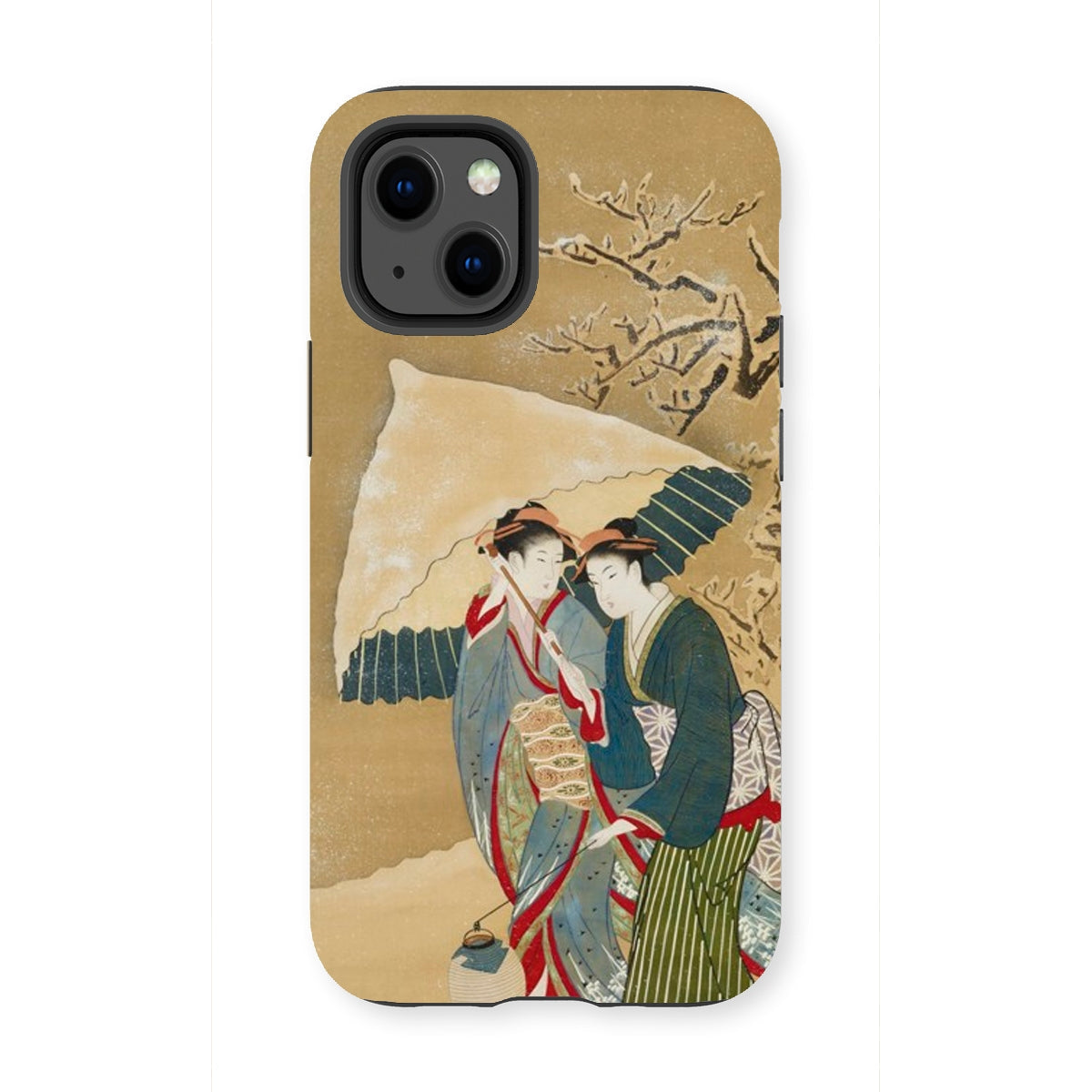 Japanese Women in Snow - Shunman Iphone Case, 13 Mini / Matte, Iphone Case Japanese Art