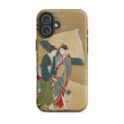 Japanese Women in Snow Shunman Iphone Case, 16 Plus / Matte, Smartphone Case Traditional Japanese Ukiyo e Style Painting Two