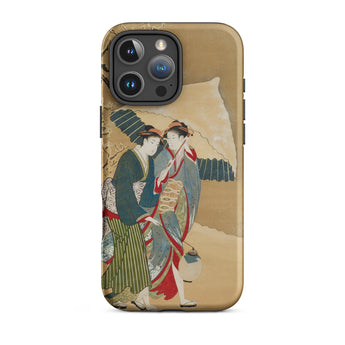 Japanese Women in Snow - Shunman Iphone Case, 16 Pro Max / Matte, Iphone 14 Pro Case Japanese Ukiyo-e Style Artwork