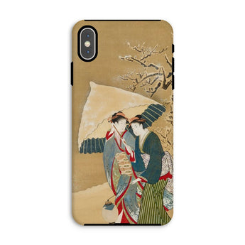 Japanese Women in Snow - Shunman Phone Case Iphone Xs Max / Matte Phone Case Japanese Art Iphone